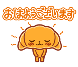 Croissant poodle sticker #11059489