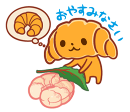 Croissant poodle sticker #11059492