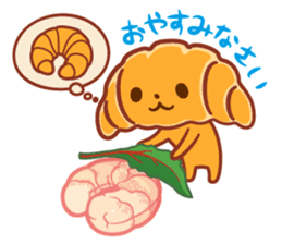 Croissant poodle sticker #11059492