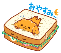 Croissant poodle sticker #11059493