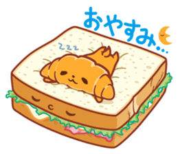 Croissant poodle sticker #11059493