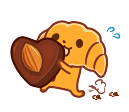 Croissant poodle sticker #11059496