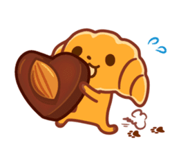 Croissant poodle sticker #11059496