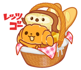 Croissant poodle sticker #11059502