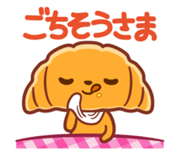 Croissant poodle sticker #11059526