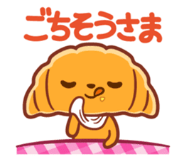 Croissant poodle sticker #11059526