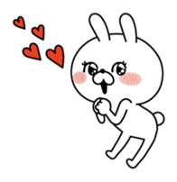 Rabbit expression is too rich sticker #11060316