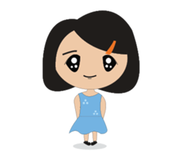 A Lovely Girl in Green Dress sticker #11060768