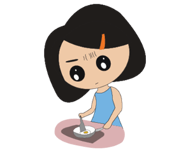 A Lovely Girl in Green Dress sticker #11060770