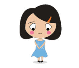 A Lovely Girl in Green Dress sticker #11060773