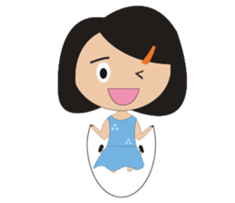 A Lovely Girl in Green Dress sticker #11060774