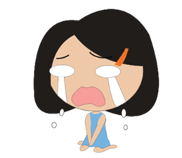 A Lovely Girl in Green Dress sticker #11060776