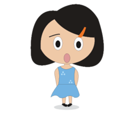 A Lovely Girl in Green Dress sticker #11060777