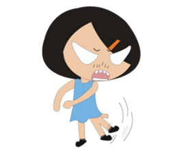 A Lovely Girl in Green Dress sticker #11060779