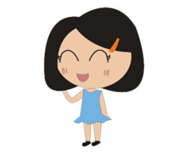 A Lovely Girl in Green Dress sticker #11060780