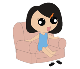 A Lovely Girl in Green Dress sticker #11060781