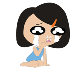 A Lovely Girl in Green Dress sticker #11060785