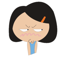 A Lovely Girl in Green Dress sticker #11060786