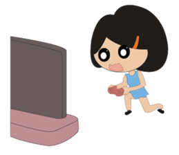 A Lovely Girl in Green Dress sticker #11060790