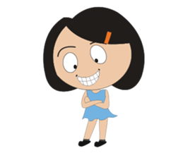 A Lovely Girl in Green Dress sticker #11060792