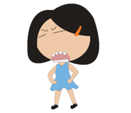 A Lovely Girl in Green Dress sticker #11060794