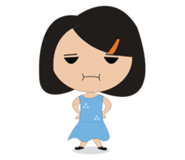 A Lovely Girl in Green Dress sticker #11060805