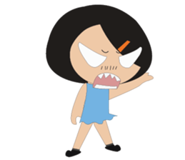 A Lovely Girl in Green Dress sticker #11060806