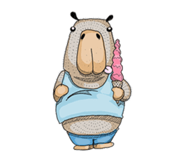 Cute capybara sticker #11061353