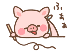 A laid back piglet2 sticker #11061536