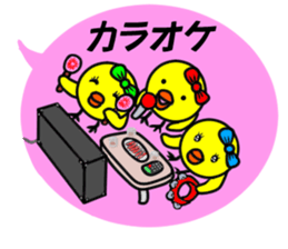 A chick sticker of a pink balloon sticker #11062641