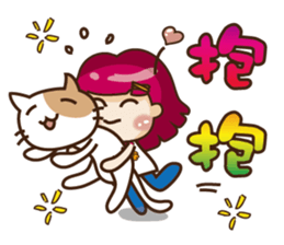 Kawai Peach Girl sticker #11062810