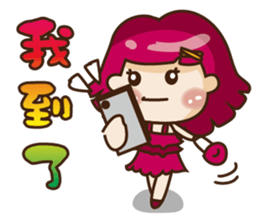 Kawai Peach Girl sticker #11062821