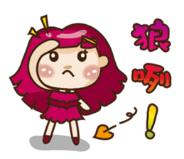 Kawai Peach Girl sticker #11062822
