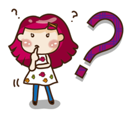 Kawai Peach Girl sticker #11062824