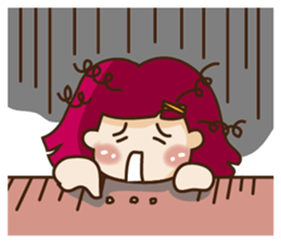 Kawai Peach Girl sticker #11062836