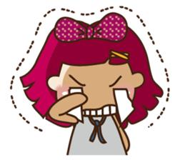 Kawai Peach Girl sticker #11062838