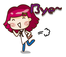 Kawai Peach Girl sticker #11062842