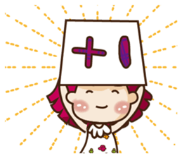 Kawai Peach Girl sticker #11062843