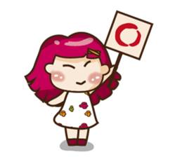 Kawai Peach Girl sticker #11062844