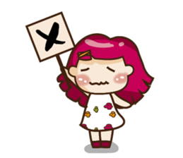 Kawai Peach Girl sticker #11062845