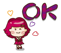 Kawai Peach Girl sticker #11062846