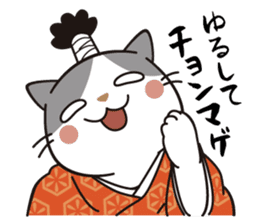 OBAKAWA cat C'eC 6 Chonmage sticker #11063019