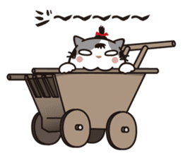 OBAKAWA cat C'eC 6 Chonmage sticker #11063037