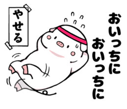 Super relax white pig sticker #11064763