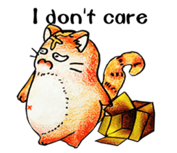 Lazy Persian (English) sticker #11064810