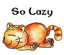 Lazy Persian (English) sticker #11064832