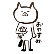 Sticker of rabbit and cat sticker #11065698