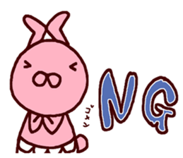 Pants rabbit_ sticker #11067653