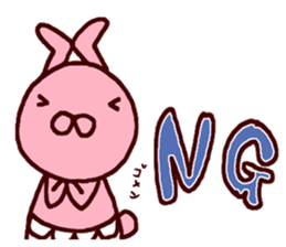 Pants rabbit_ sticker #11067653