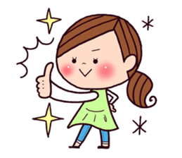 easy-going woman's sticker sticker #11068050